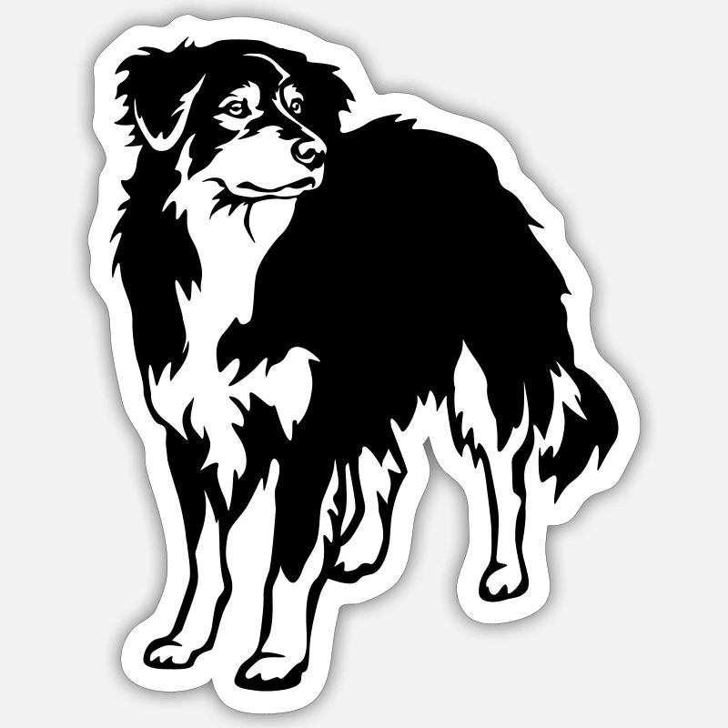 Australian Shepherd - Sticker size S (10 x 10 cm) - white matte