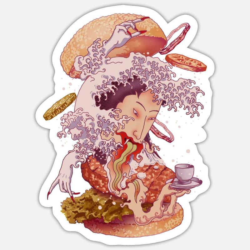 FUSION GHOST - Sticker size S (10 x 10 cm) - white matte