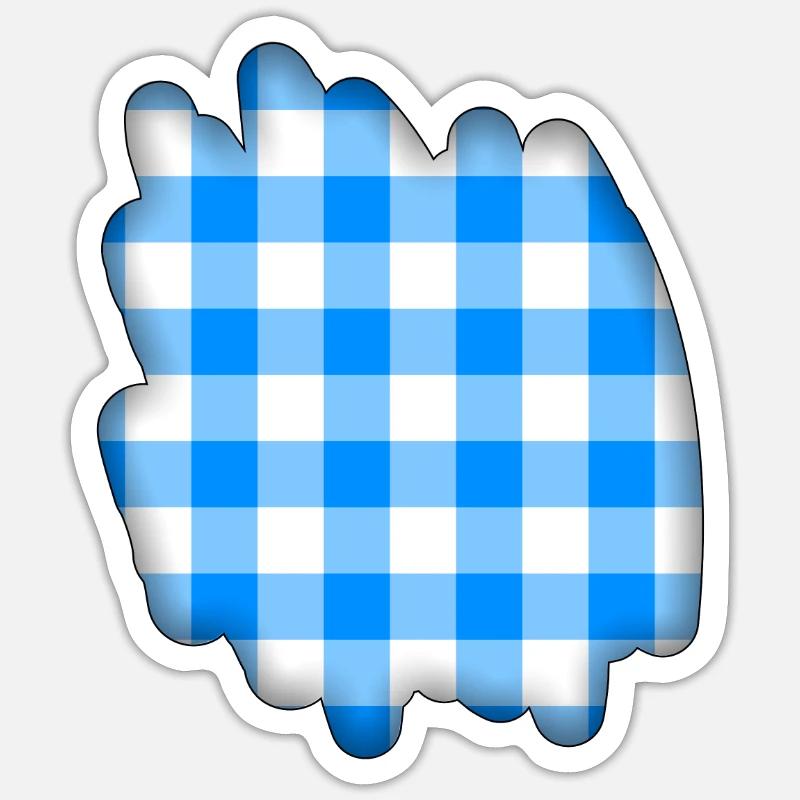 Background Bavarian Check Pattern Shadow Sticker size S (10 x 10 cm)