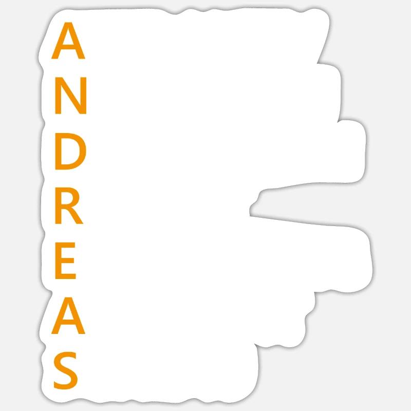 Andreas Name Geschenk - Sticker Größe S (10 x 10 cm) - Mattweiß