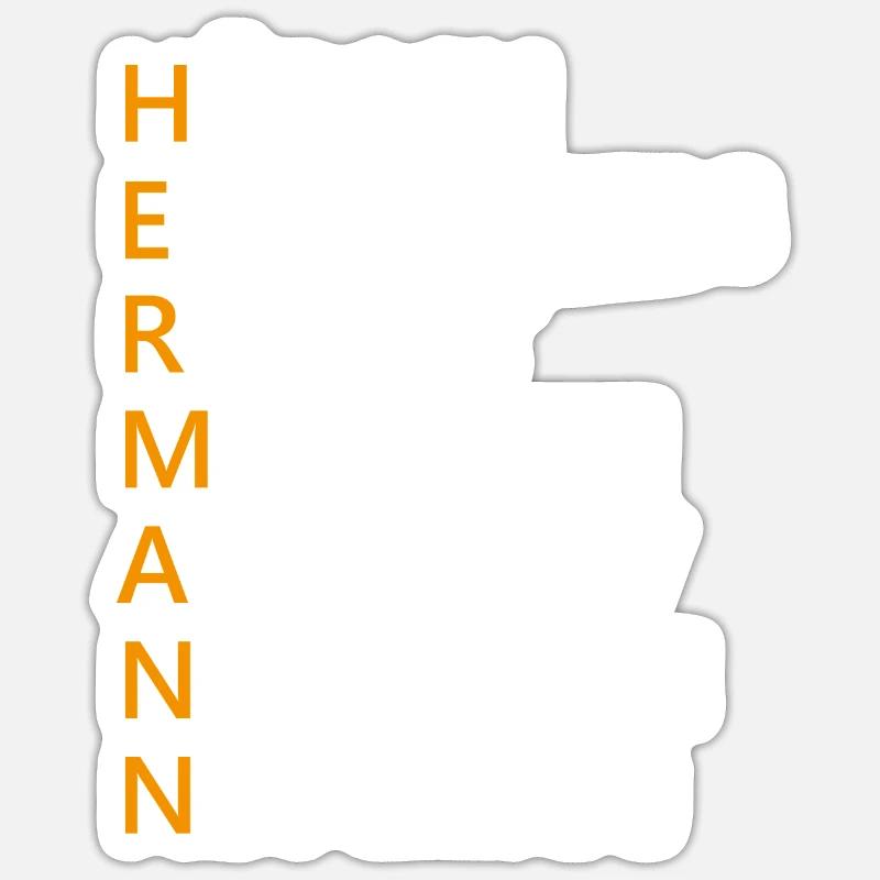 Hermann Name Geschenk - Sticker Größe S (10 x 10 cm) - Mattweiß