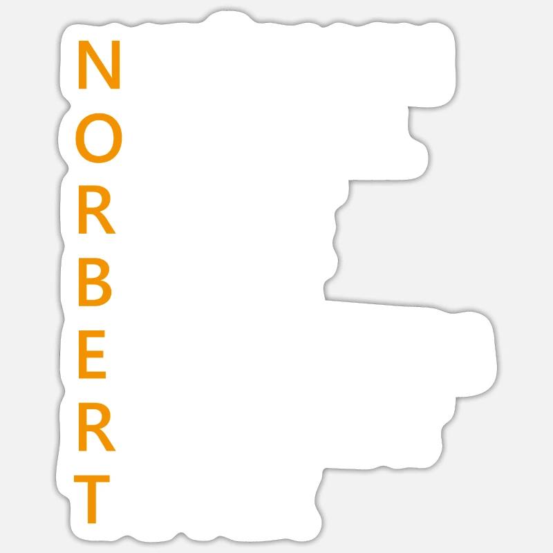 Norbert Name Geschenk - Sticker Größe S (10 x 10 cm) - Mattweiß