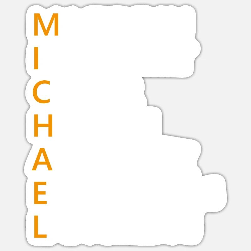 Michael Name Geschenk - Sticker Größe S (10 x 10 cm) - Mattweiß