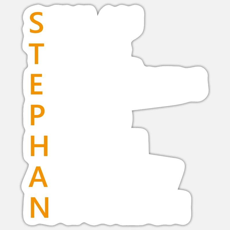 Stephan Name Geschenk - Sticker Größe S (10 x 10 cm) - Mattweiß
