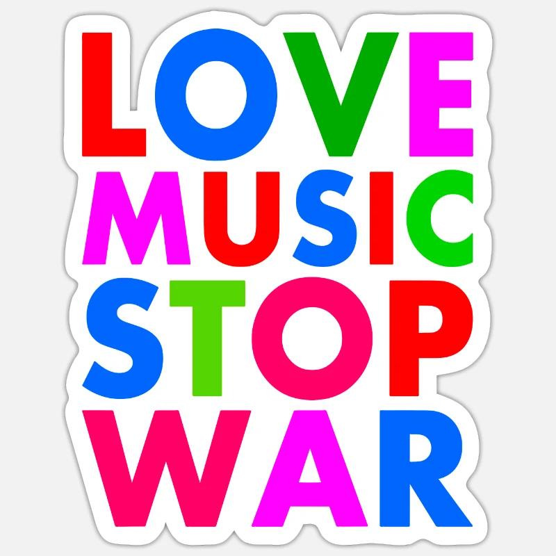 Stop war Sticker taille S (10 x 10 cm)