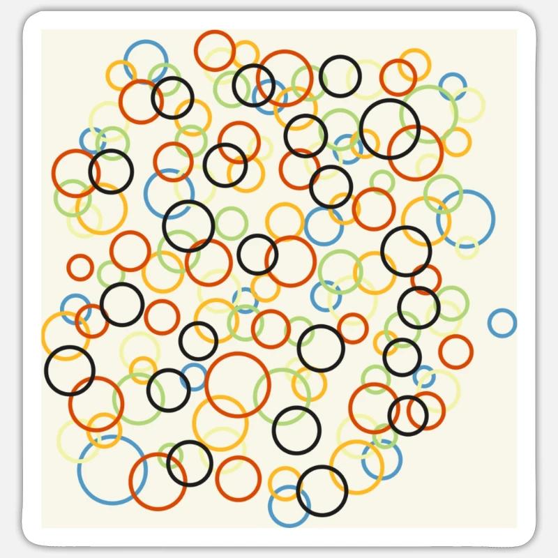 Conception de cercles vides Sticker taille S (10 x 10 cm)