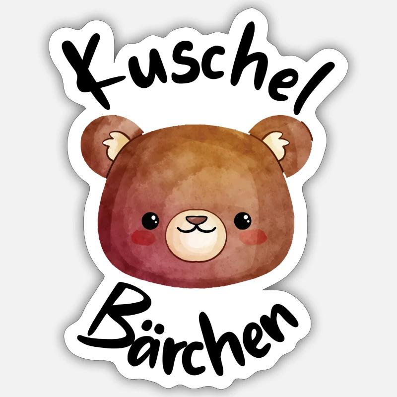 Kuschelbärchen Sticker Größe S (10 x 10 cm)