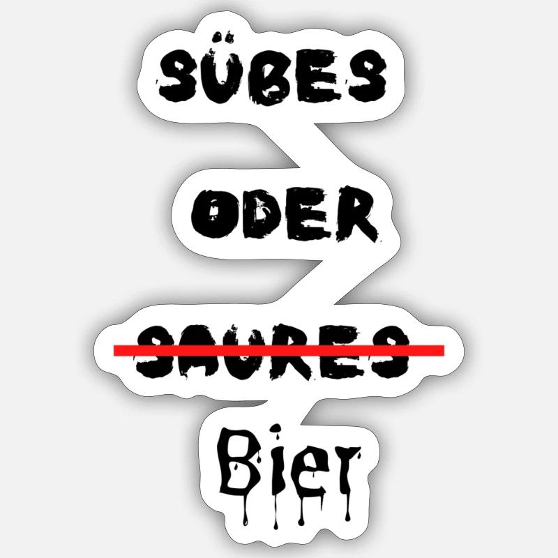 Süßes oder ... Bier ?! Sticker Größe S (10 x 10 cm)