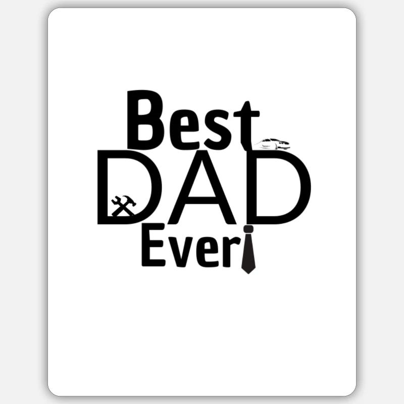 Dad - Sticker Größe S (10 x 10 cm) - Mattweiß