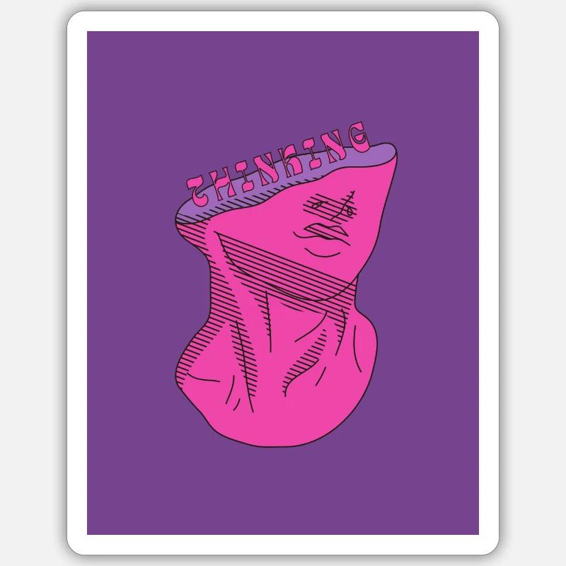 thinking Sticker Größe S (10 x 10 cm)