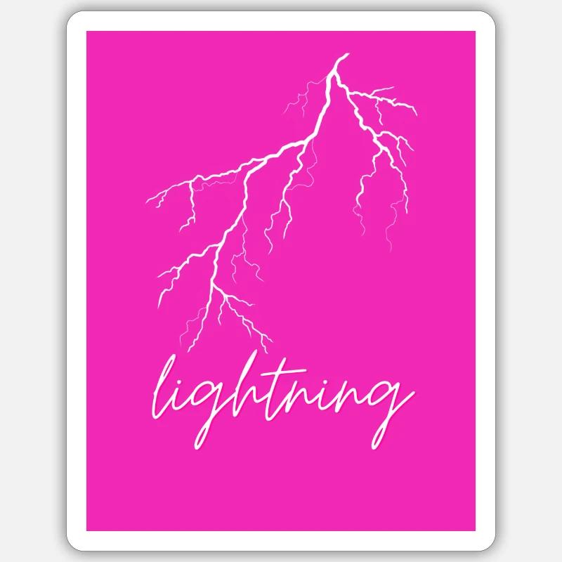 lightning - Sticker Größe S (10 x 10 cm) - Mattweiß