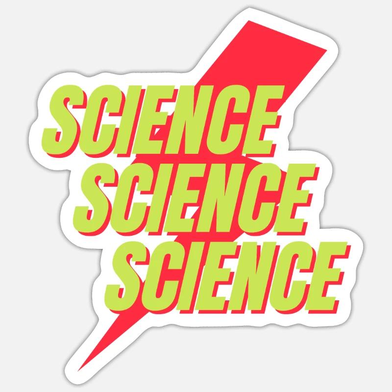 Neon Science Bolt Design - Sticker size S (10 x 10 cm) - white matte