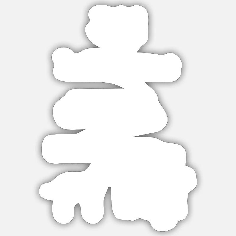 Hunde Design Statement - Sticker Größe S (10 x 10 cm) - Mattweiß
