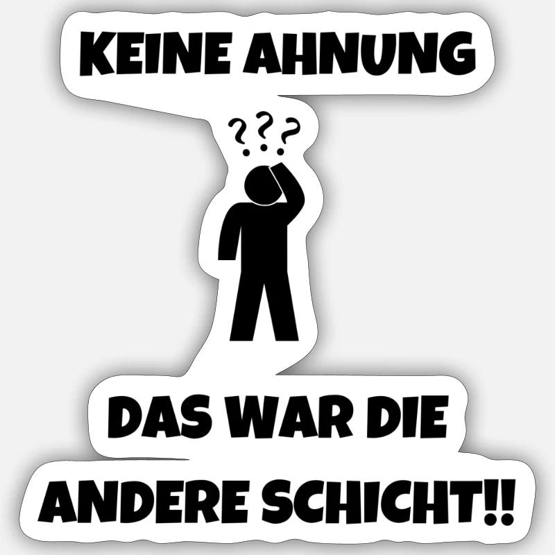 cool arbeits working trend 2022 - Sticker Größe S (10 x 10 cm) - Mattweiß