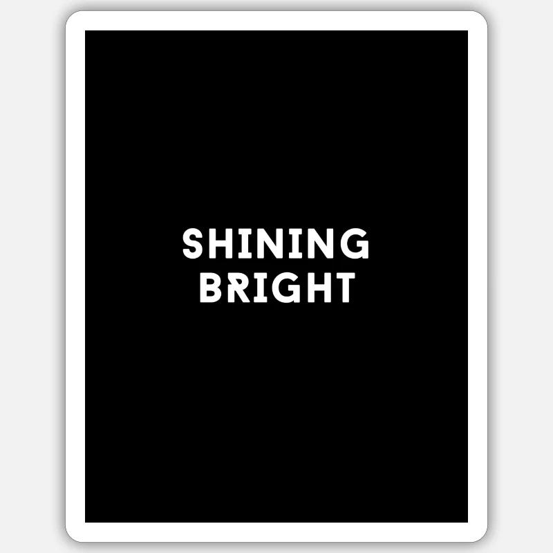 Black and White Typography - Sticker Größe S (10 x 10 cm) - Mattweiß