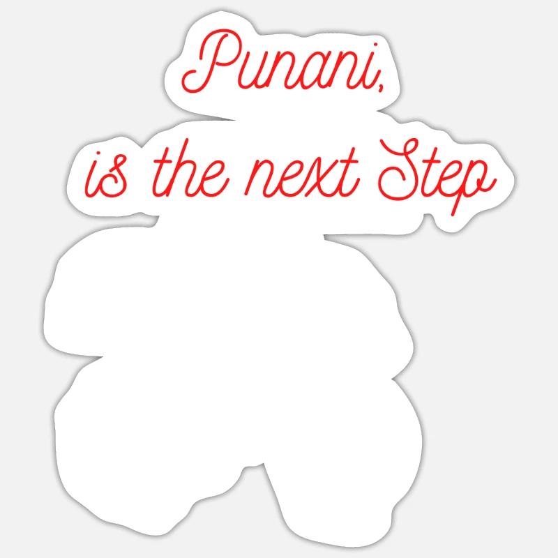 punani move next step - Sticker Größe S (10 x 10 cm) - Mattweiß