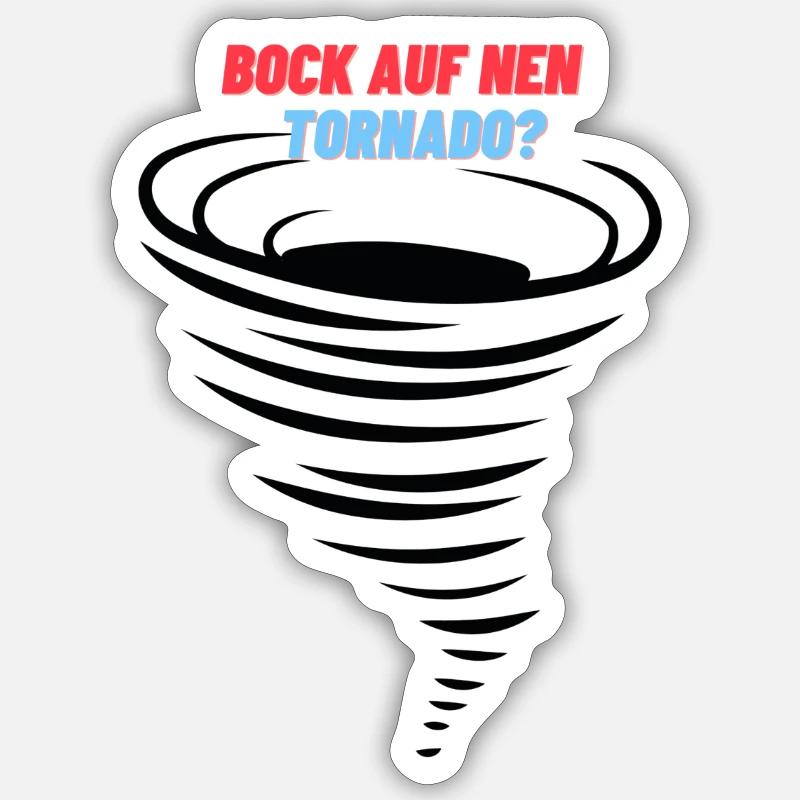 Tornado - Sticker Größe S (10 x 10 cm) - Mattweiß