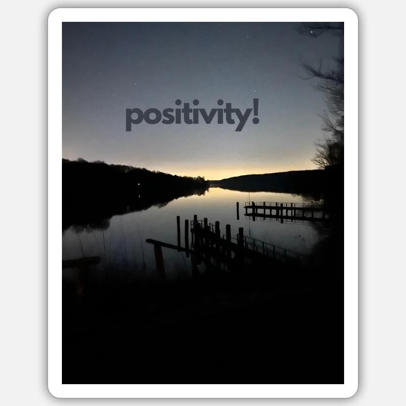 Positivity Seeblick - Sticker Größe S (10 x 10 cm) - Mattweiß