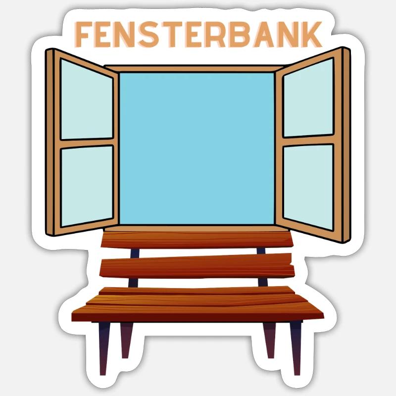 Window sill - Sticker size S (10 x 10 cm) - white matte