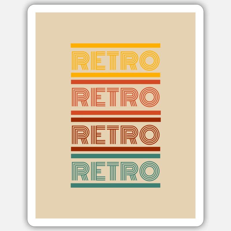 Simple Classic Retro - Sticker Größe S (10 x 10 cm) - Mattweiß