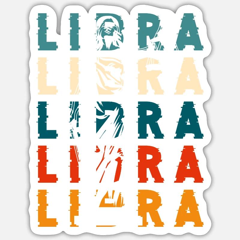 Libra Constellation - Sticker size S (10 x 10 cm) - white matte