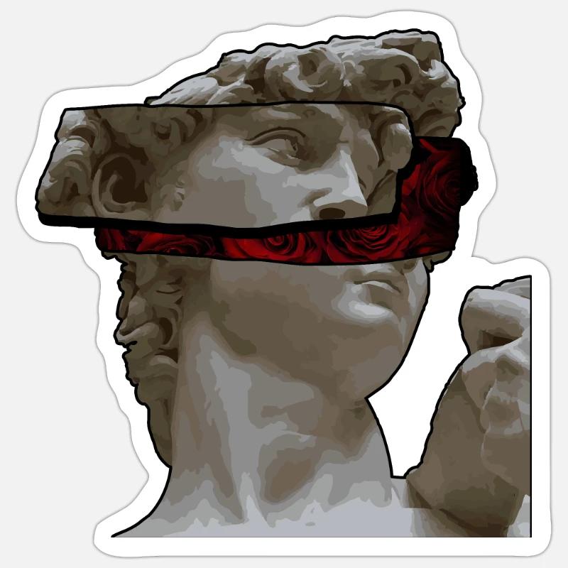 David Statue Sticker Größe S (10 x 10 cm)