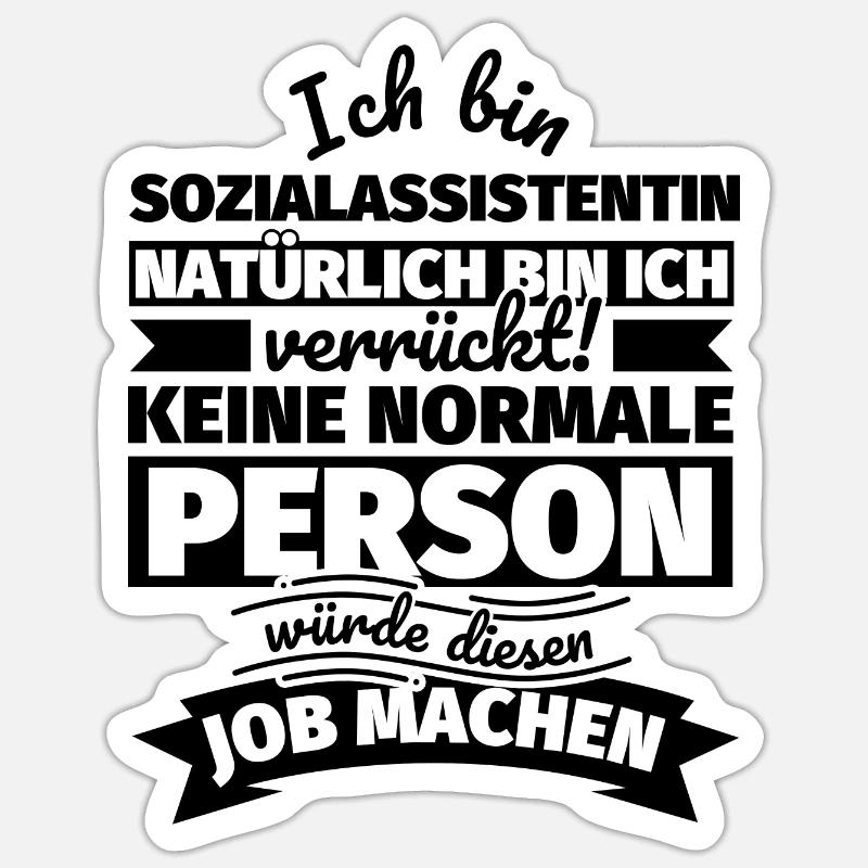 Sozialassistentin Geschenke - Sticker Größe S (10 x 10 cm) - Mattweiß