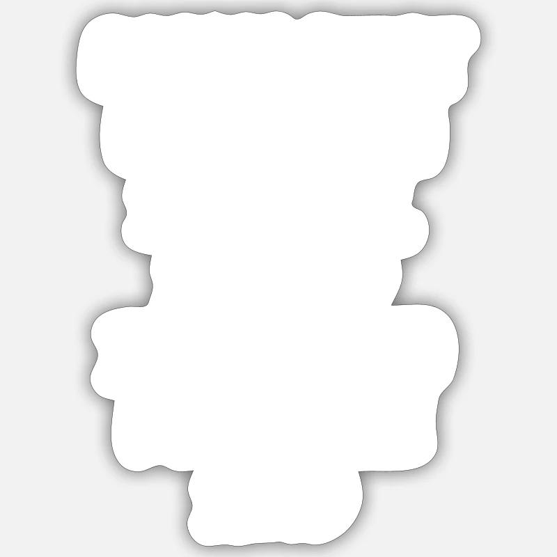 Idioten Witze Print - Sticker Größe S (10 x 10 cm) - Mattweiß