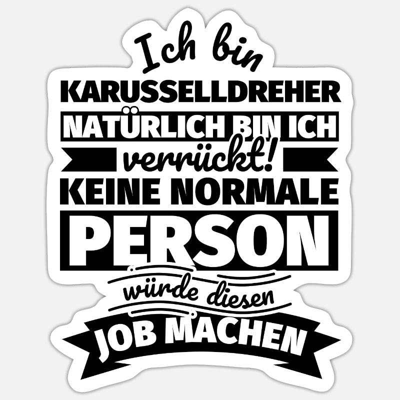 Karusselldreher Geschenke - Sticker Größe S (10 x 10 cm) - Mattweiß