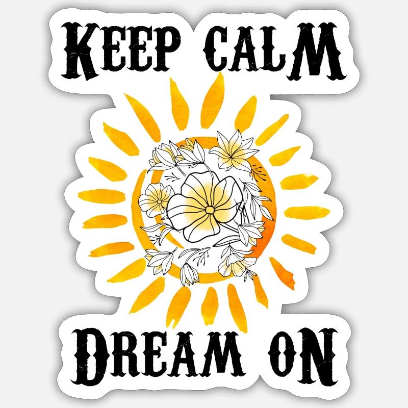 Keep Calm - Sticker Größe S (10 x 10 cm) - Mattweiß