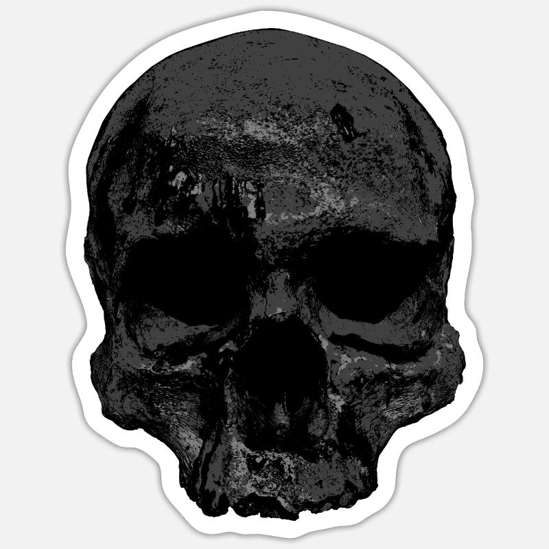 Skull - Sticker size S (10 x 10 cm) - white matte