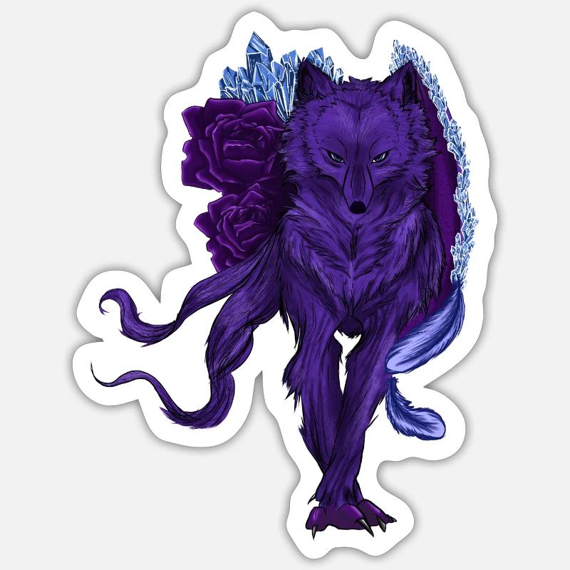 Fable Loup Sticker taille S (10 x 10 cm)