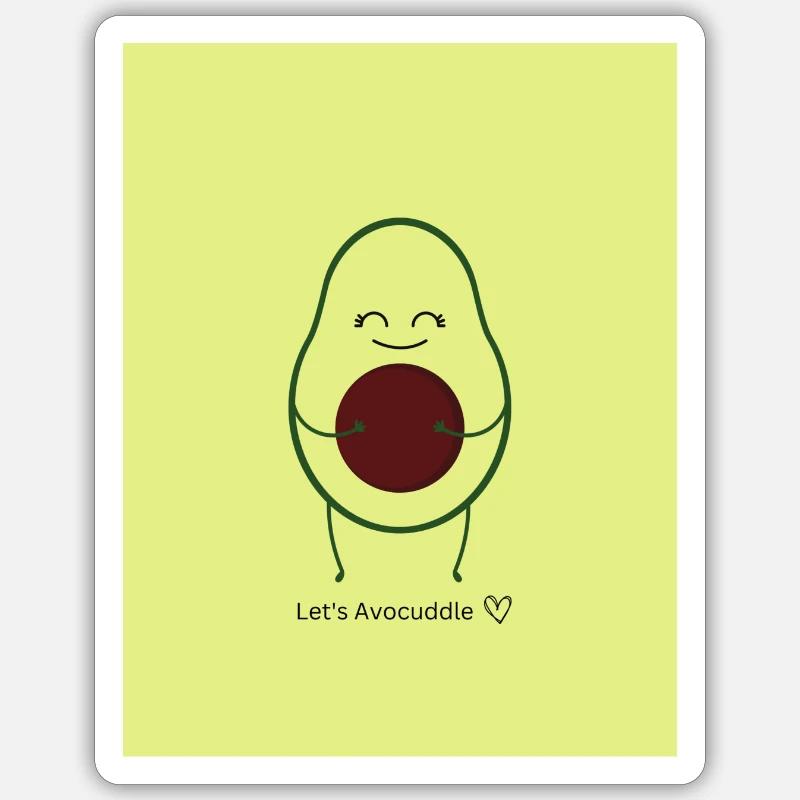 Avocado Sticker Größe S (10 x 10 cm)