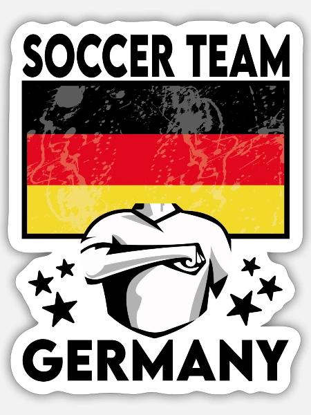 Deutschland Germany Fußball Fussball Soccer 2022 - Sticker Größe S (10 x 10 cm) - Mattweiß