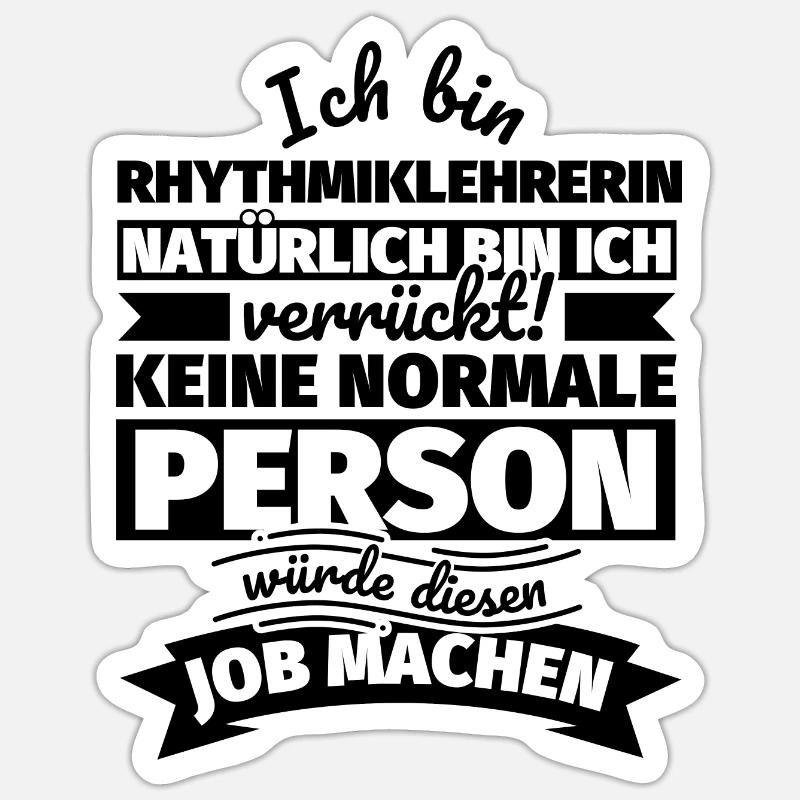 Rhythmiklehrerin Geschenke - Sticker Größe S (10 x 10 cm) - Mattweiß