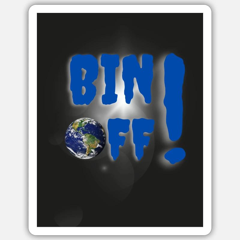 Bin off Sticker Größe S (10 x 10 cm)