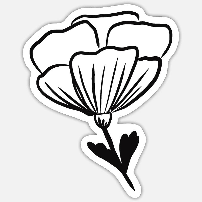 Blume Hübsch Blümchen Geschenk - Sticker Größe S (10 x 10 cm) - Mattweiß