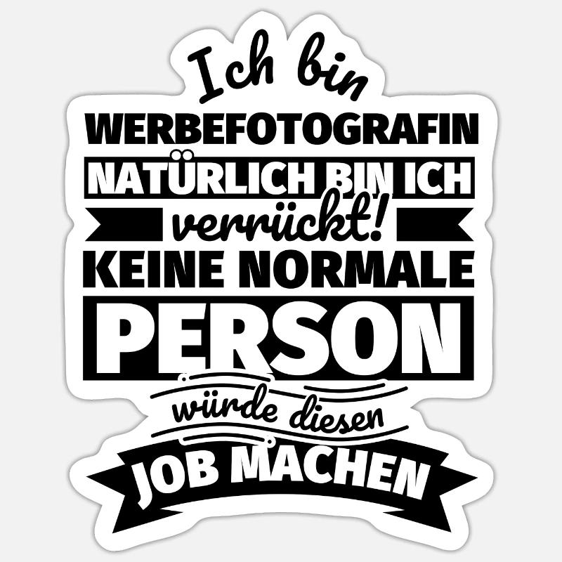 Werbefotografin Geschenke - Sticker Größe S (10 x 10 cm) - Mattweiß