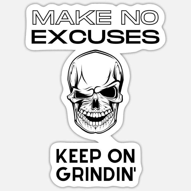 pas d’excuses Sticker taille S (10 x 10 cm)