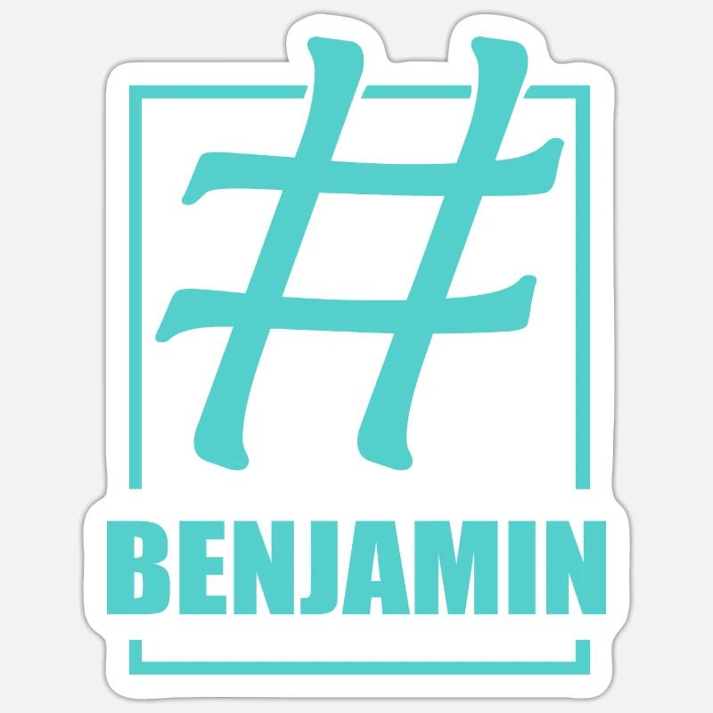 Benjamin - Sticker Größe S (10 x 10 cm) - Mattweiß