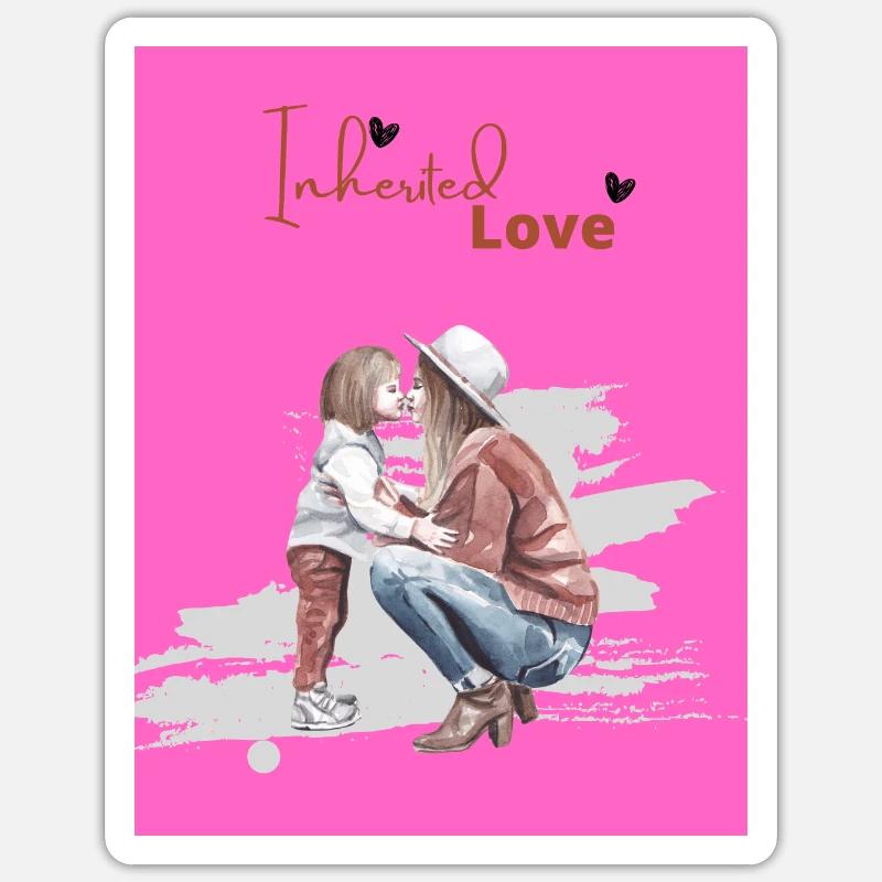 Amour éternel - Sticker taille S (10 x 10 cm) - blanc mat