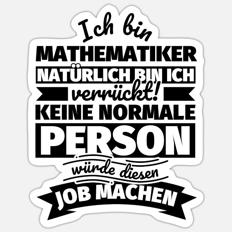 Mathematiker Geschenke - Sticker Größe S (10 x 10 cm) - Mattweiß