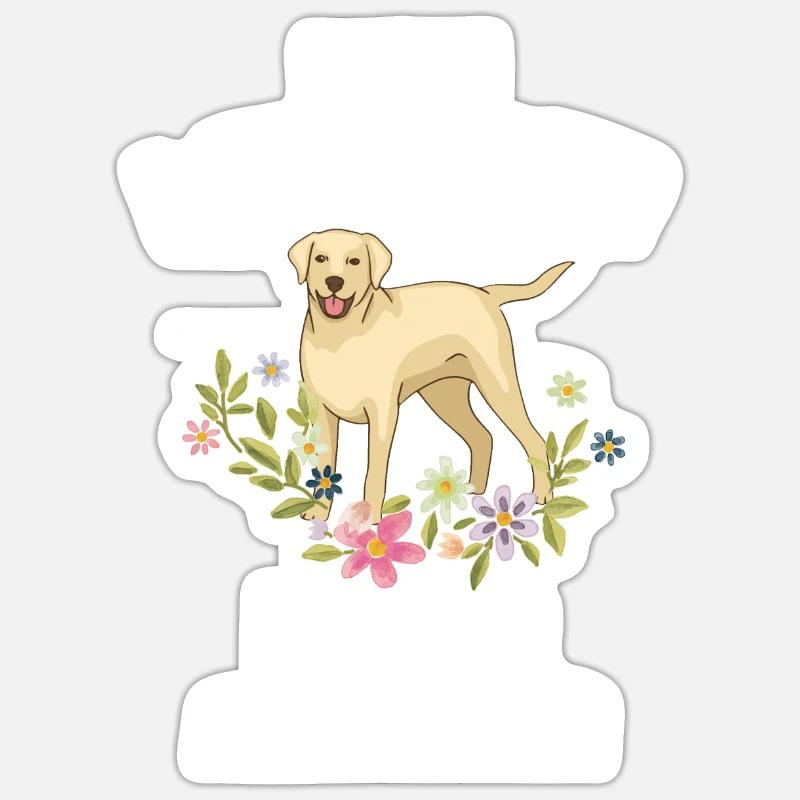 Labrador Mama Hunde Muttertag Geschenk Labrador Sticker Größe S (10 x 10 cm)