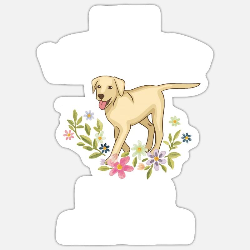 Hunde Mama Muttertag Geschenk Labrador Sticker Größe S (10 x 10 cm)
