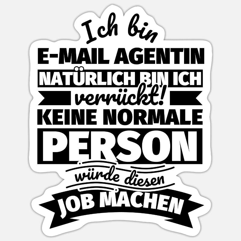 E-Mail Agentin Geschenke Sticker Größe S (10 x 10 cm)