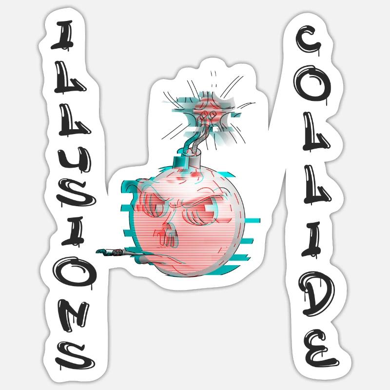 Illusions Collide: Bomb Graphic Sticker size S (10 x 10 cm)