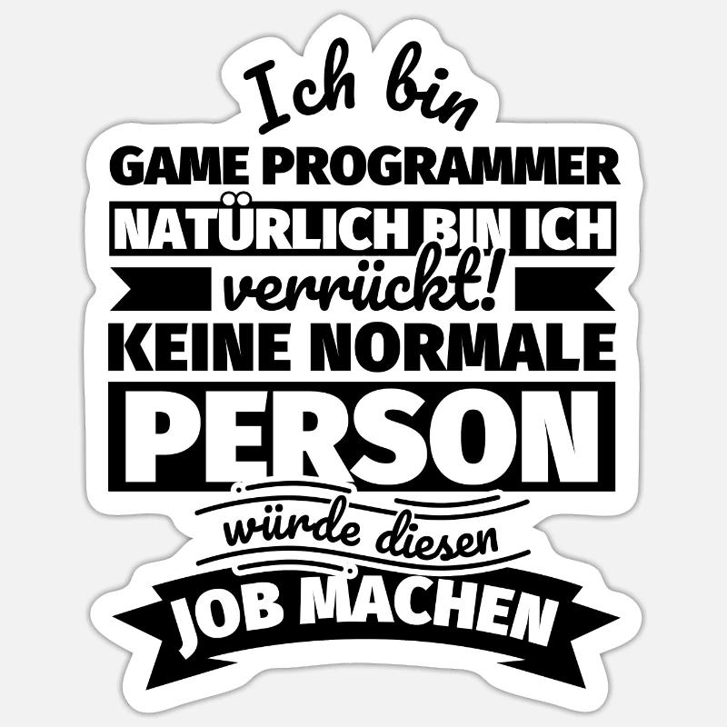 Game Programmer Geschenke Sticker Größe S (10 x 10 cm)