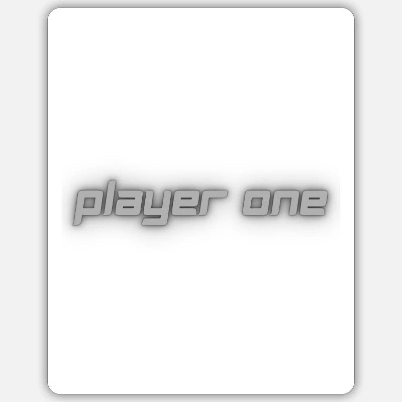 Player one - Sticker Größe S (10 x 10 cm) - Mattweiß