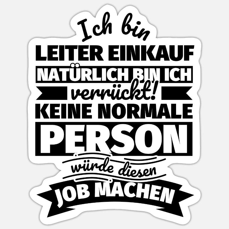 Leiter Einkauf Geschenke - Sticker Größe S (10 x 10 cm) - Mattweiß