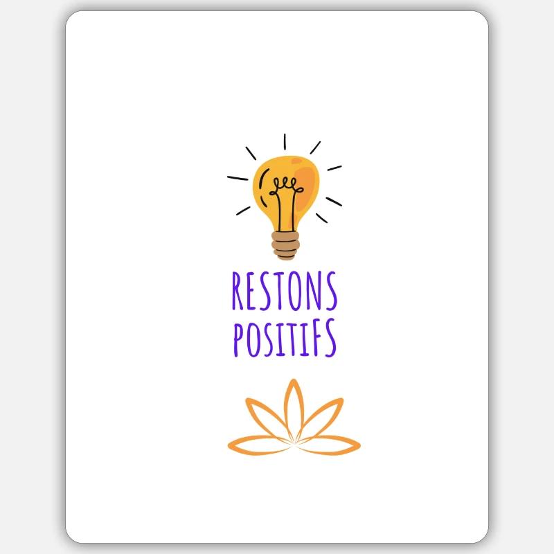 Restons positifs ensemble Sticker taille S (10 x 10 cm)